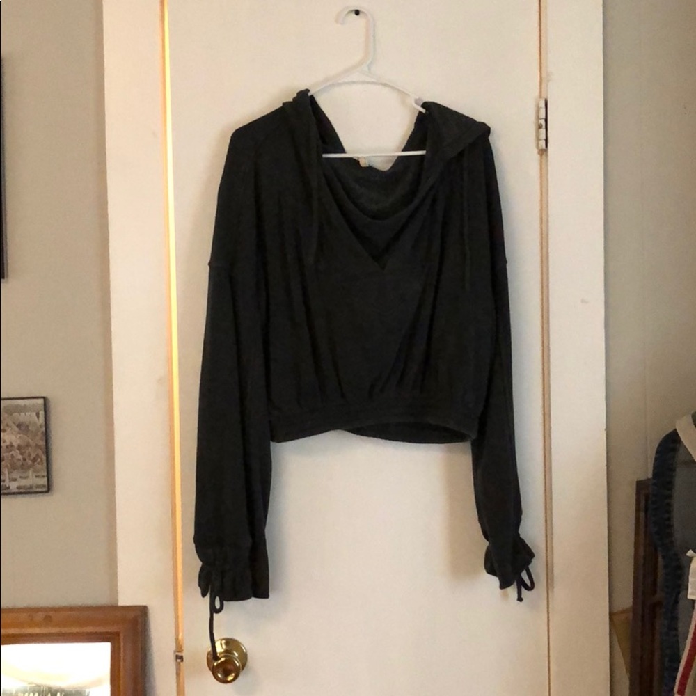 Free people movement ojai crop hoodie